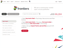 Tablet Screenshot of frontiersin.org